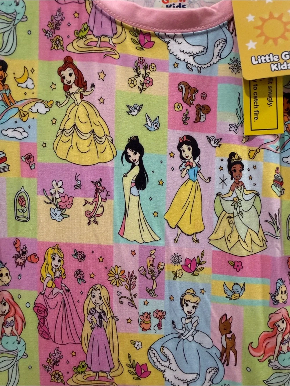 Girls Bamboo Princess Short Pajama Set 7/8 NWT